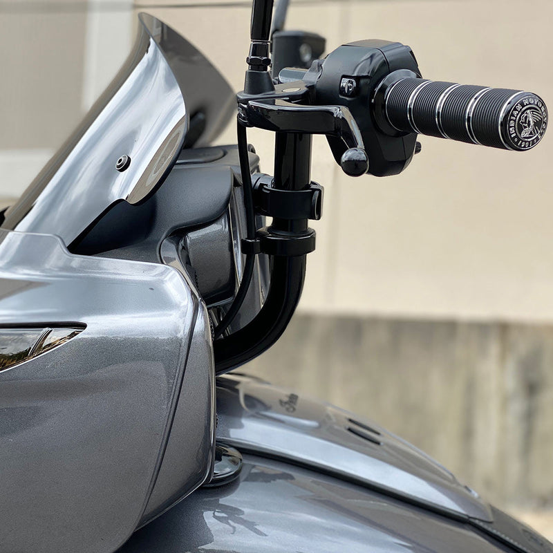 12" Black Ergo Bars for 2021, 2022, 2023, 2024, 2025, 2026 Indian® Chieftain, Roadmaster, Dark Horse motorcycle models (12" Black)