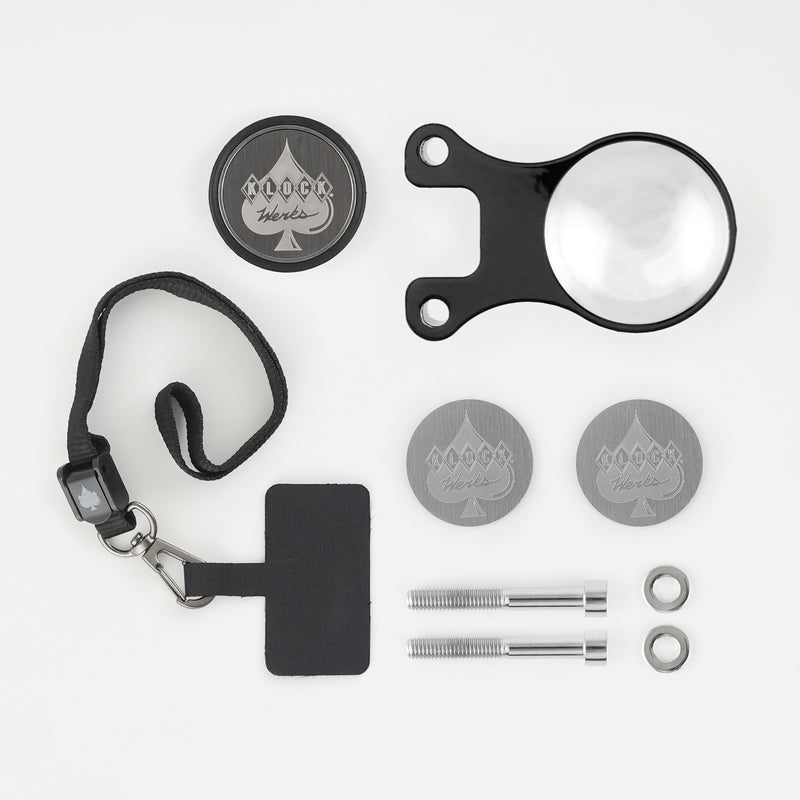 Black Ambidextrous Handlebar Magnetic Phone Mount for Indian® Challenger and Pursuit Motorcycles complete kit(Black Ambidextrous Mount - Complete Kit)