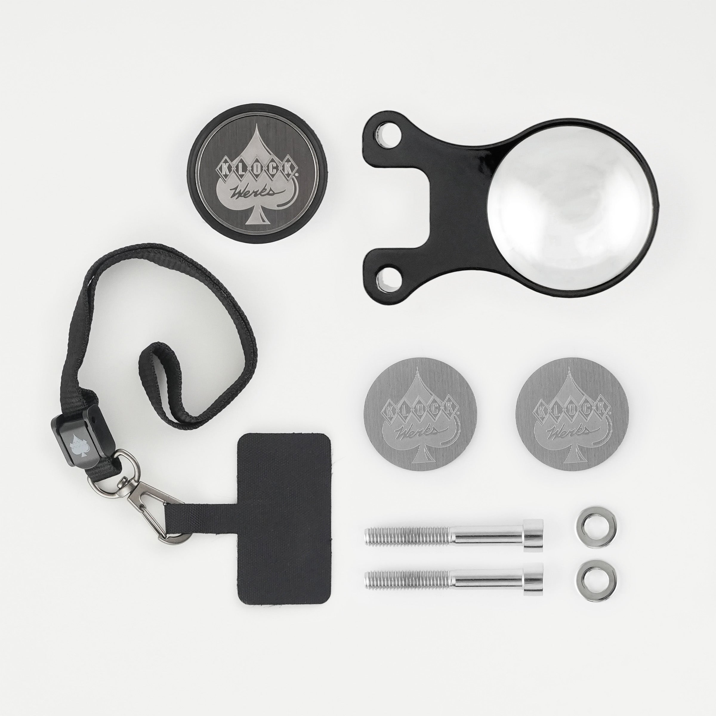 Black Ambidextrous Handlebar Magnetic Phone Mount for Indian® Heavyweight Motorcycles Complete Kit(Black Ambidextrous Mount - Complete Kit)