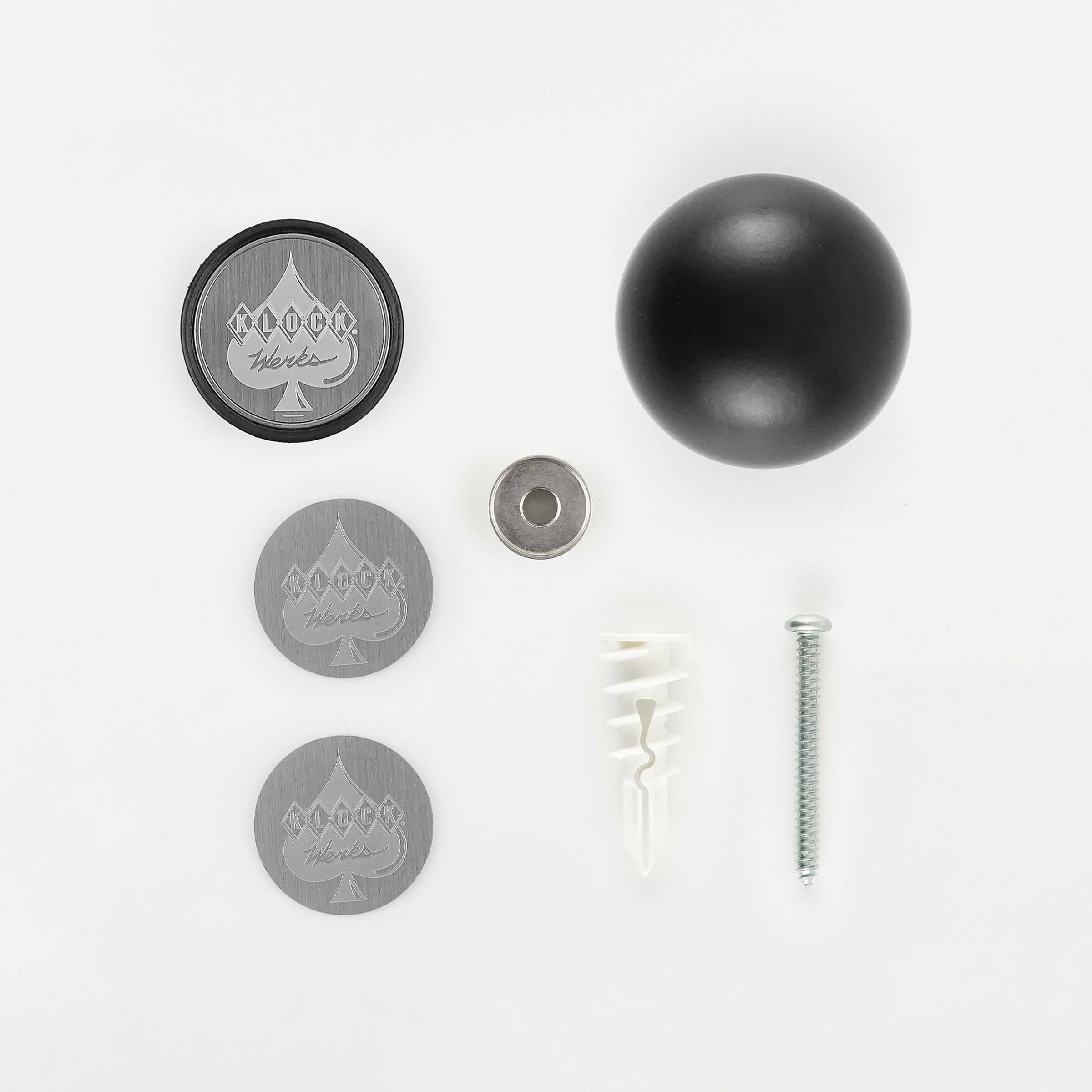 iOwall Magnetic Phone Mount Black Hardware(Black iOwall™ - Complete Kit)