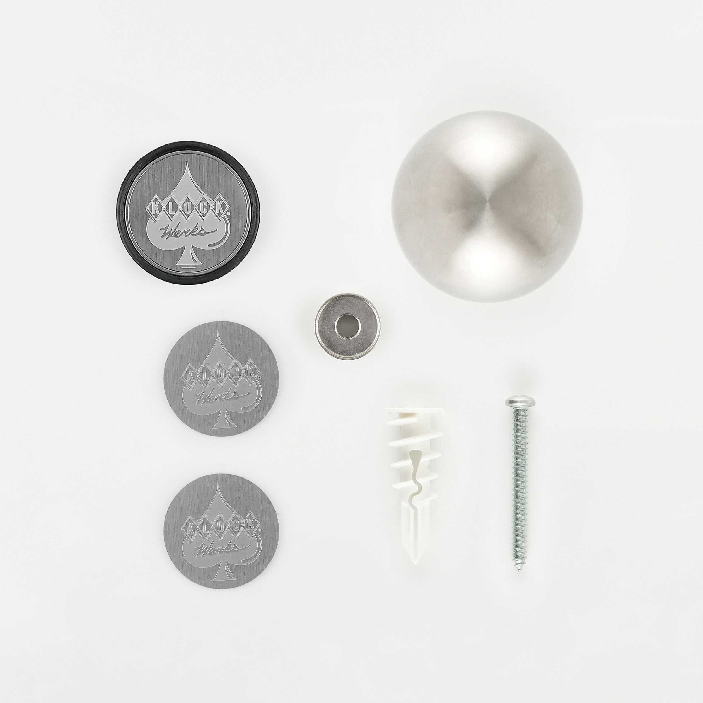iOwall Magnetic Phone Mount Stainless Hardware(Stainless iOwall™ - Complete Kit)