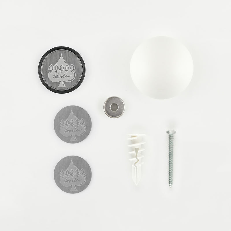 iOwall Magnetic Phone Mount White Hardware(White Satin iOwall™ - Complete Kit)