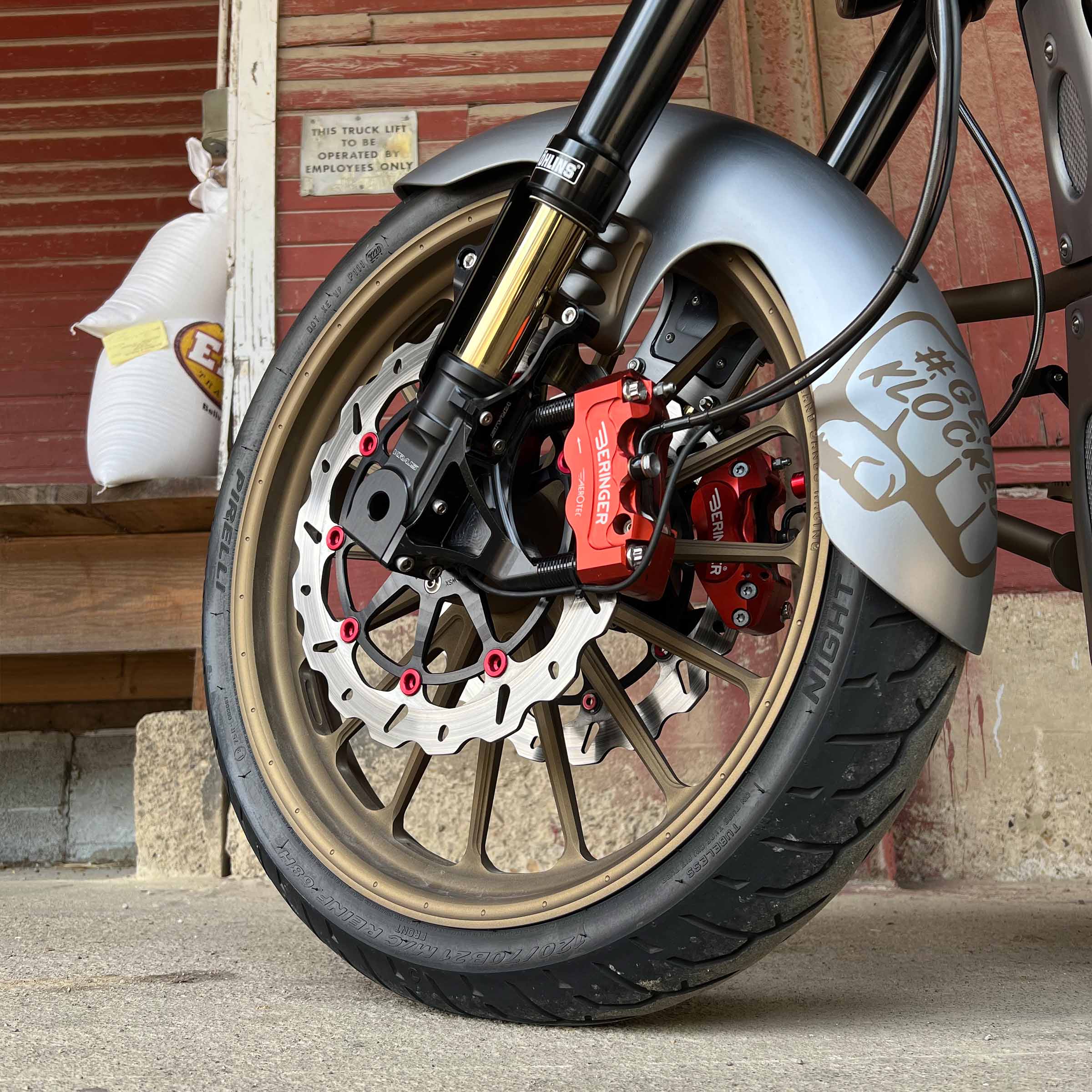 Inverted Fork Steadfast Fender Mounting Blocks on motorcycle(Inverted Fork Steadfast Blocks)