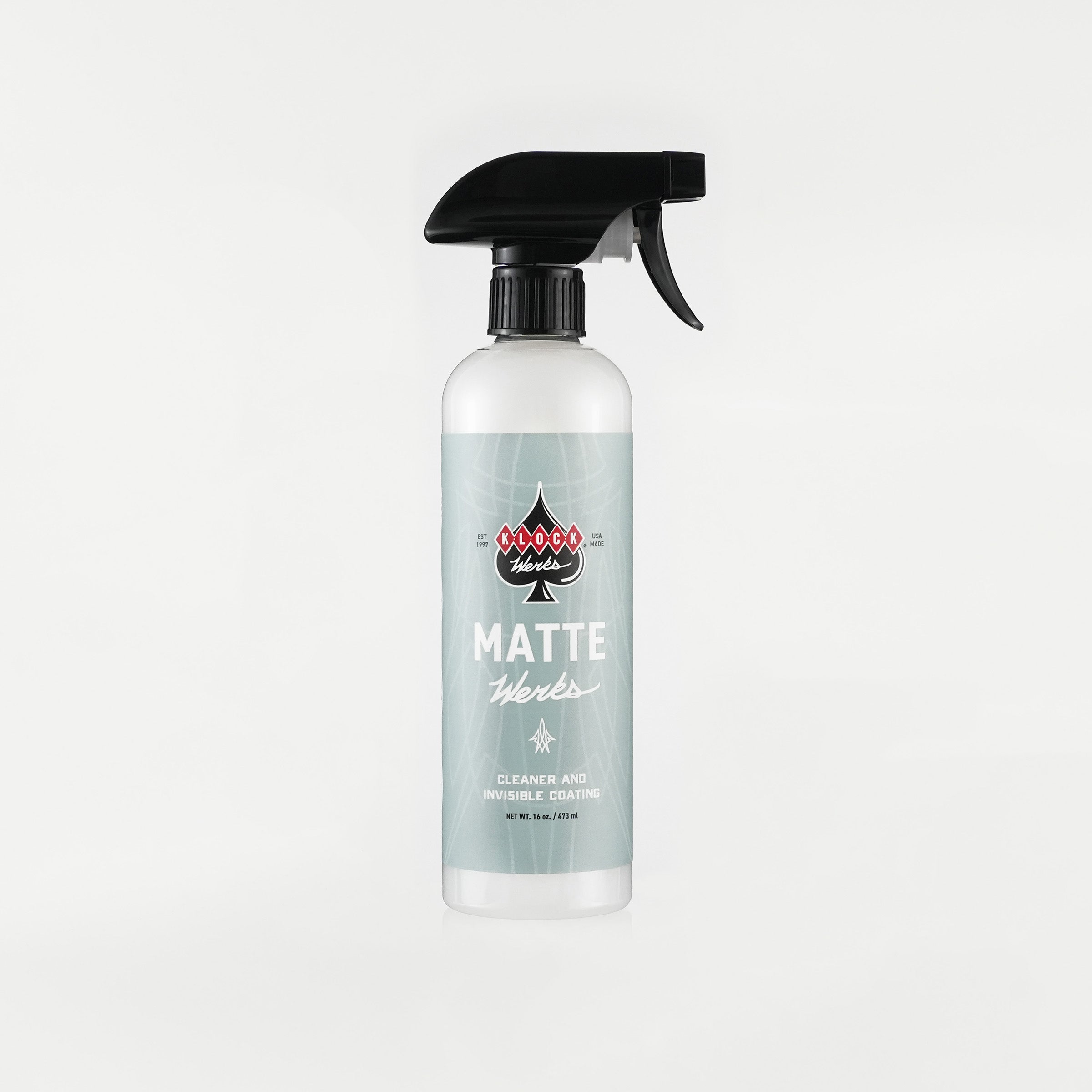 16 ounce Matte Werks cleaning product bottle(16 oz. Matte Werks)