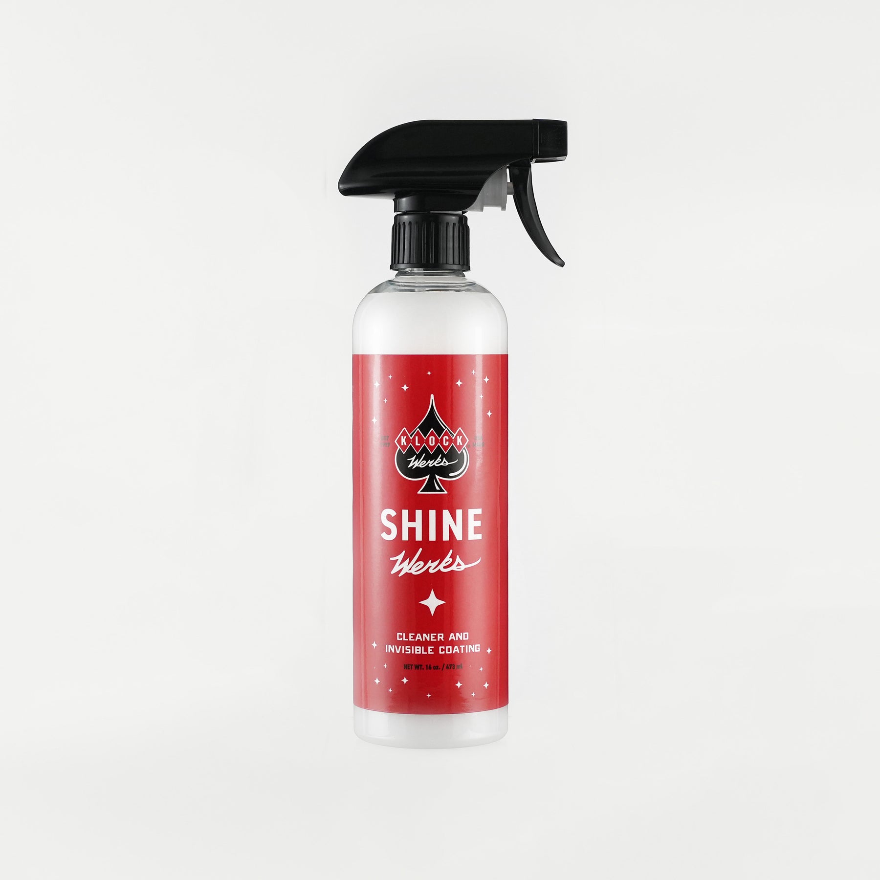 16 oz Shine Werks cleaning and polishing product bottle