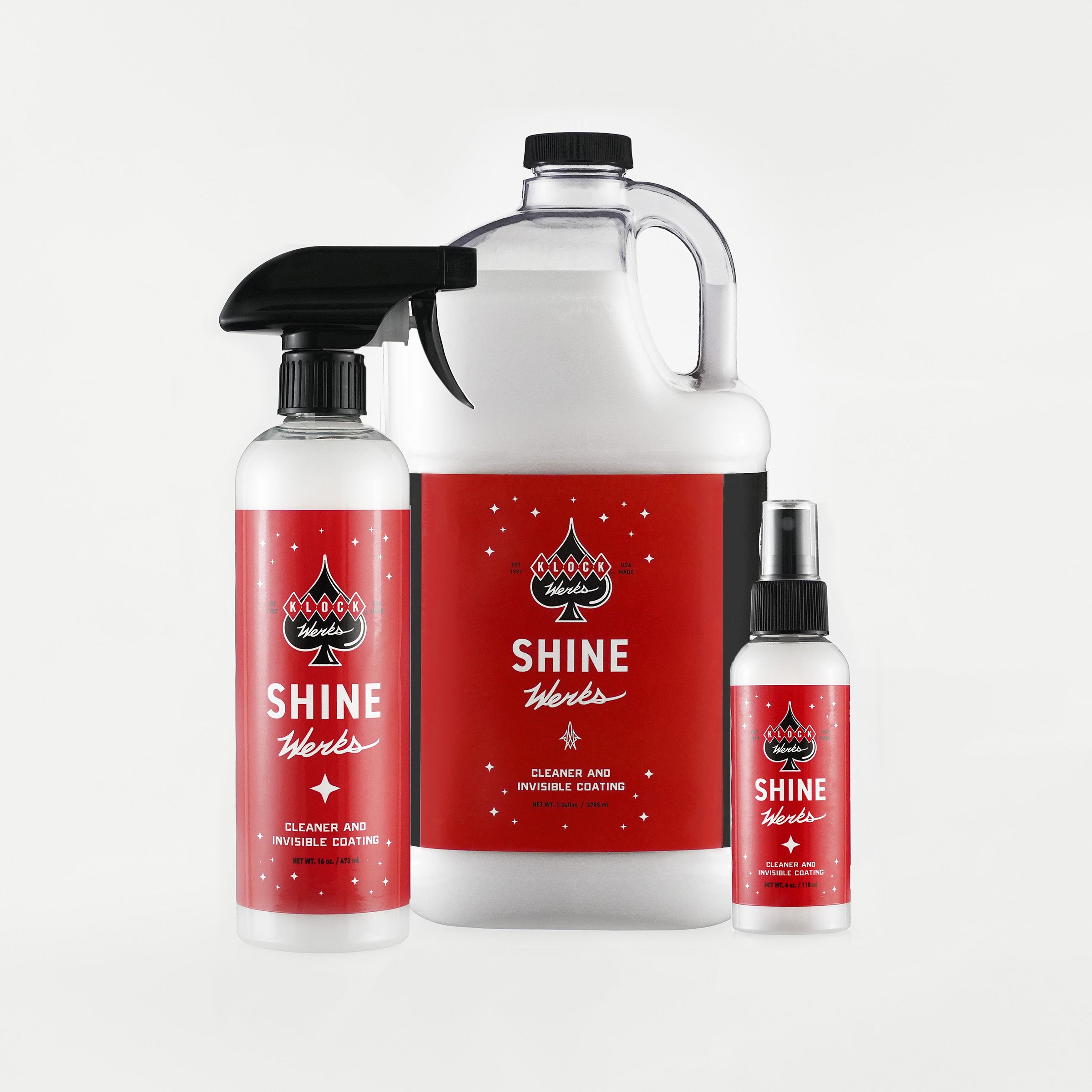 Shine Werks cleaning products complete lineup(The Complete Shine Werks Lineup)
