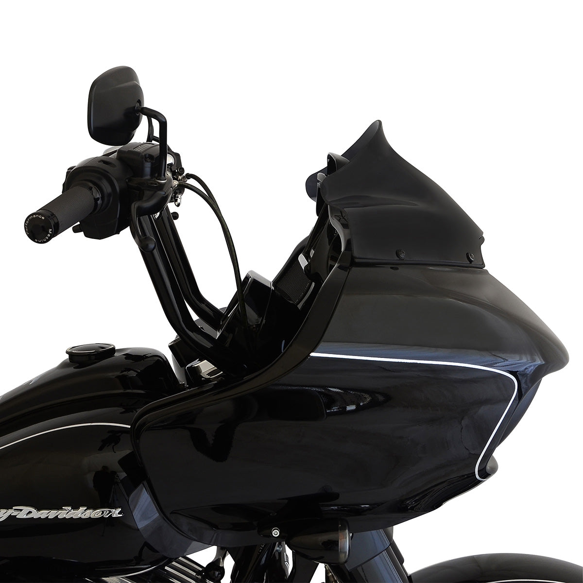 9" Sport Solid Black Flare™ Windshields for Harley-Davidson 2015-2024 Road Glide motorcycle models(9" Sport - Solid Black)