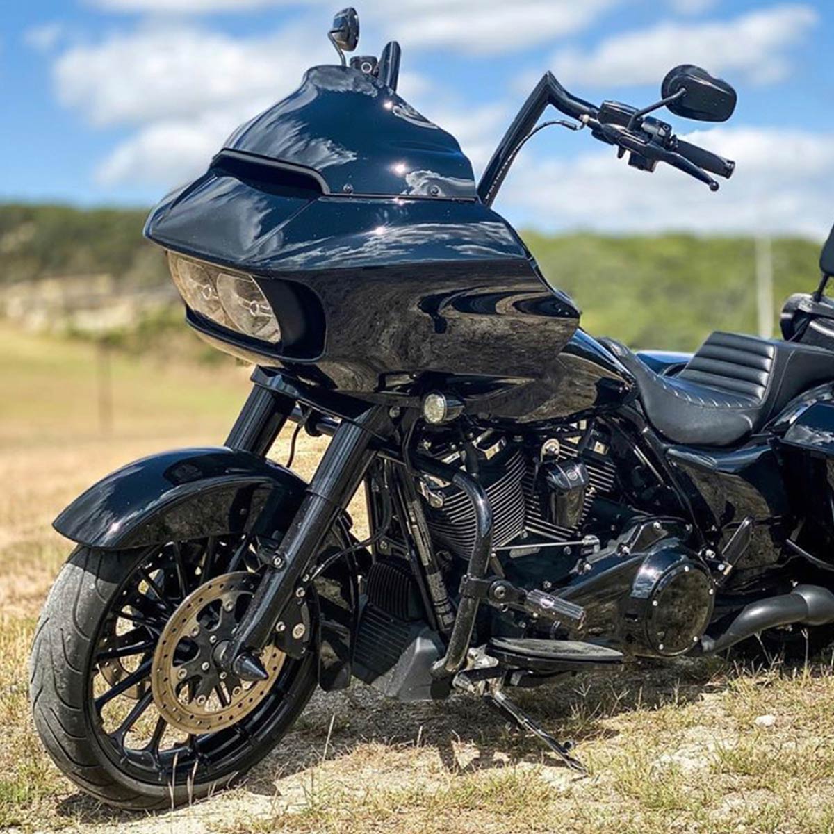 9" Sport Black Windshields for Harley-Davidson 2015-2024 Road Glide motorcycle models(9" Sport - Black)