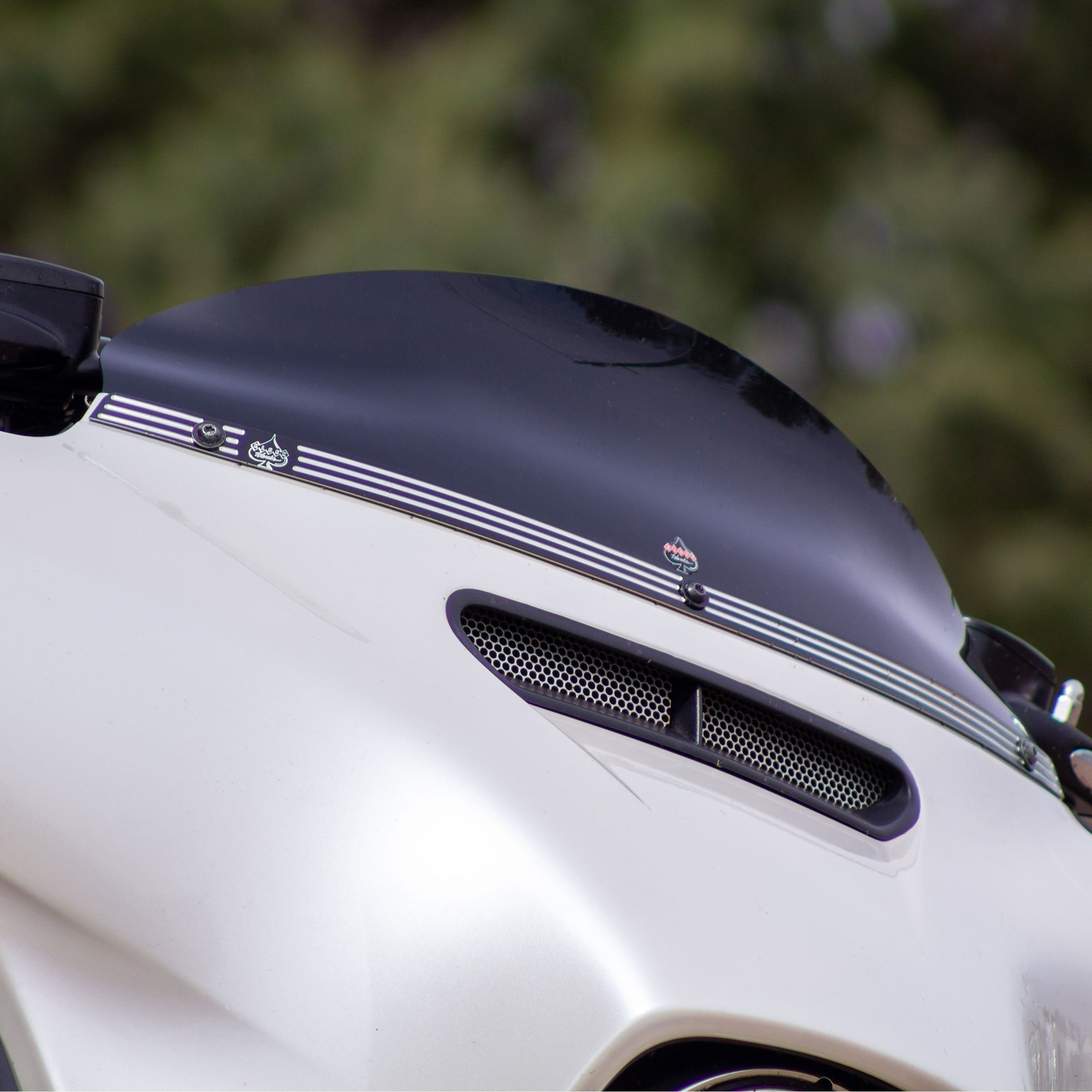 Round raw Fairing Vent Screens for Harley-Davidson 2014-2024 FLH(Round - Satin (raw))