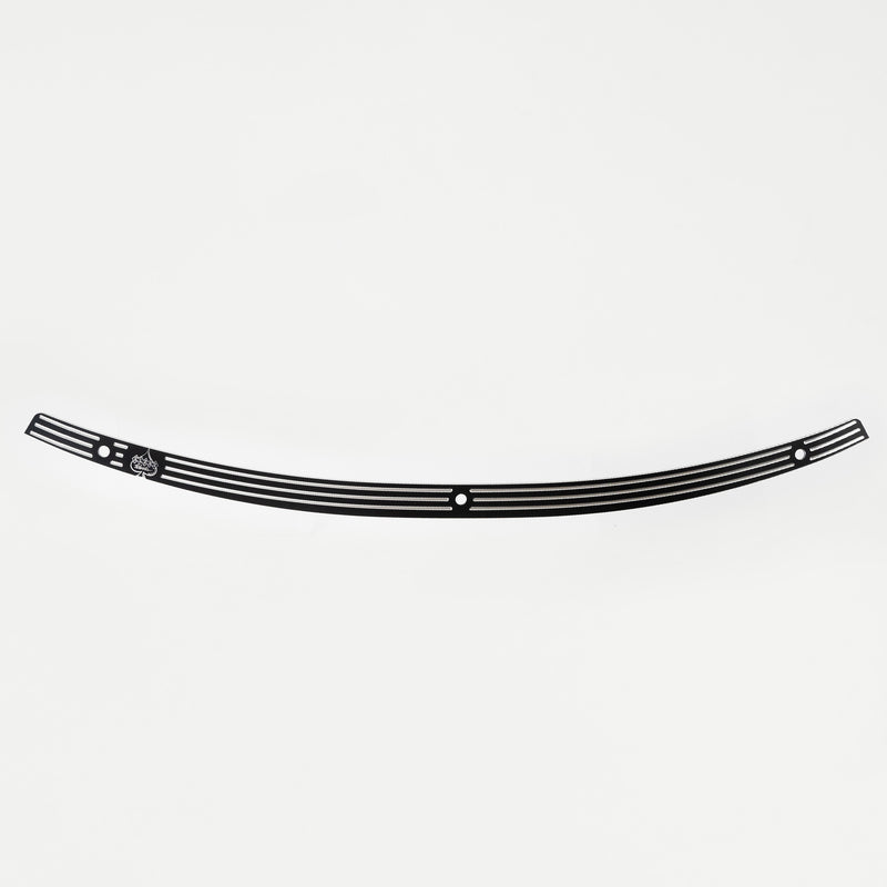 Klock Werks Logo style Windshield Trim for Harley-Davidson 2014-2024 FLH Motorcycles in black contrast(KW Logo - Black Contrast Cut)