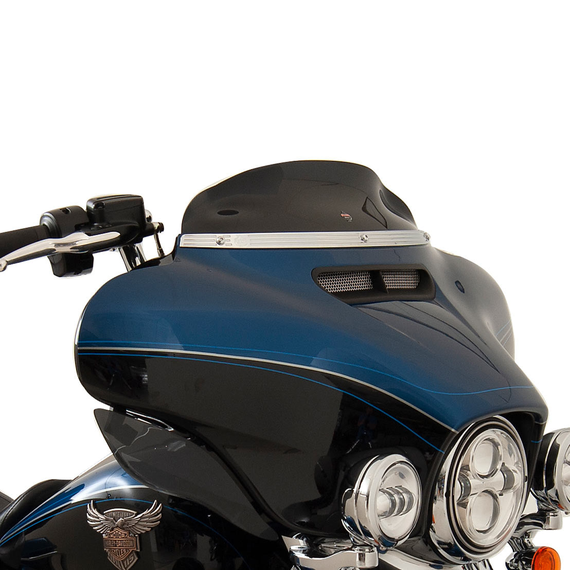 4" Solid Black Motorcycle Windshield for 2014-2023 Harley-Davidson FLH Motorcycle Models(4" Solid Black)