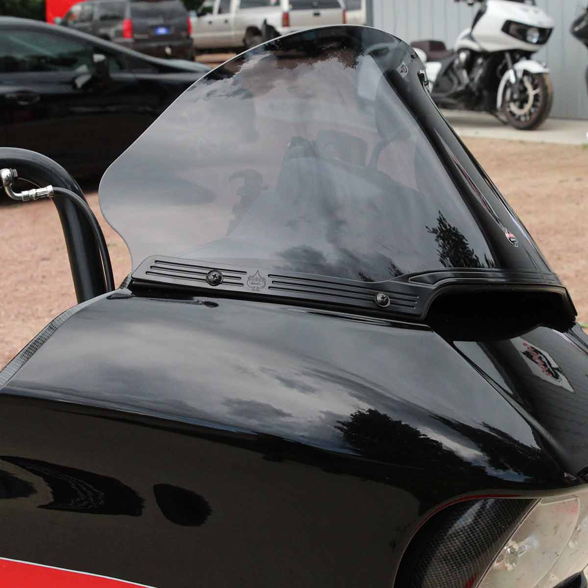 Blacked Out Windshield Trim for 2015-2023 Harley-Davidson Road Glide(Black Out)