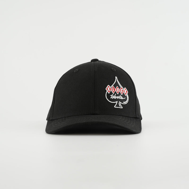 Black Klock Werks Offset Spade Logo Embroidered Hat (Klock Werks Offset Logo Embroidered Hat)