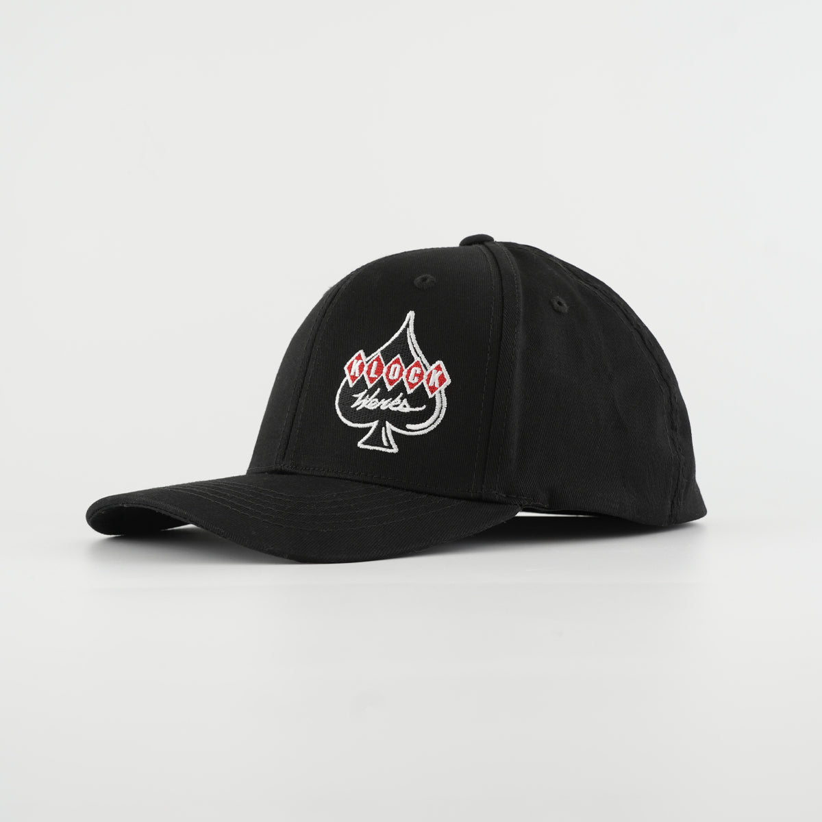 Black Klock Werks Offset Spade Logo Embroidered Hat (Klock Werks Offset Logo Embroidered Hat)