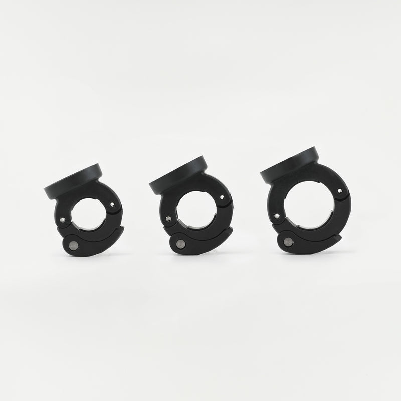 nomad+ Universal Bar Magnetic Phone Mount shown in all sizes. In order from left is .875", 1.0" and 1.25" (All Sizes - in order from left is .875", 1.0" and 1.25")