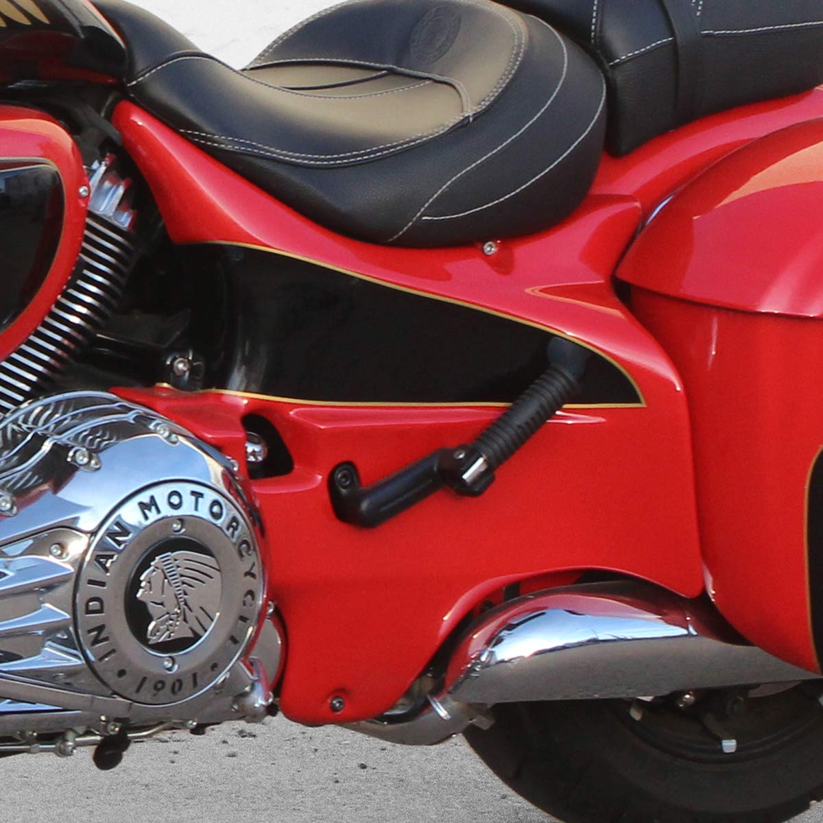 Reytelo Side Covers for Indian® 2014-2020 Chieftain Classic and Roadmaster, 2016-2018 Chieftain Limited Motorcycles shown on 2017 Chieftain(Shown on 2017 Chieftain)