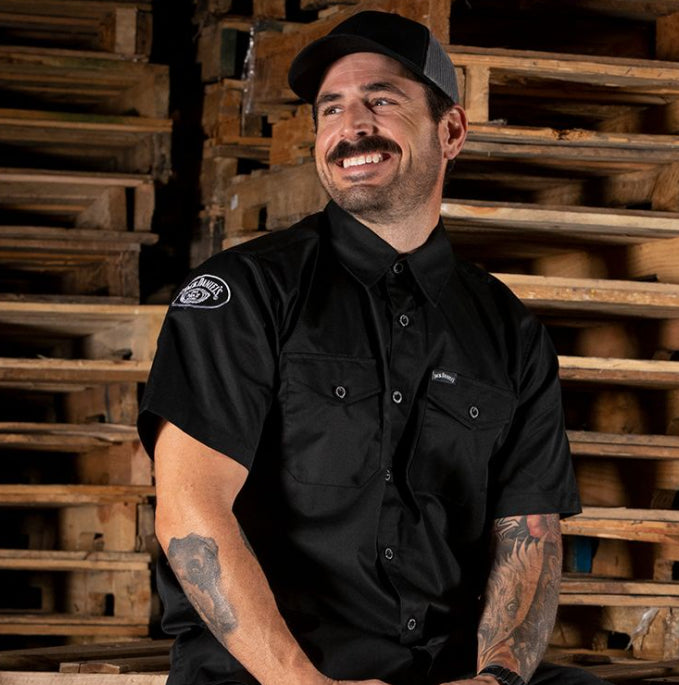 Jack Daniel's x Klock Werks Limited Edition Dixxon Mechanics Shirt Jack Daniel's No. 7 logo patch on sleeve(Jack Daniel's No. 7 logo patch on sleeve)