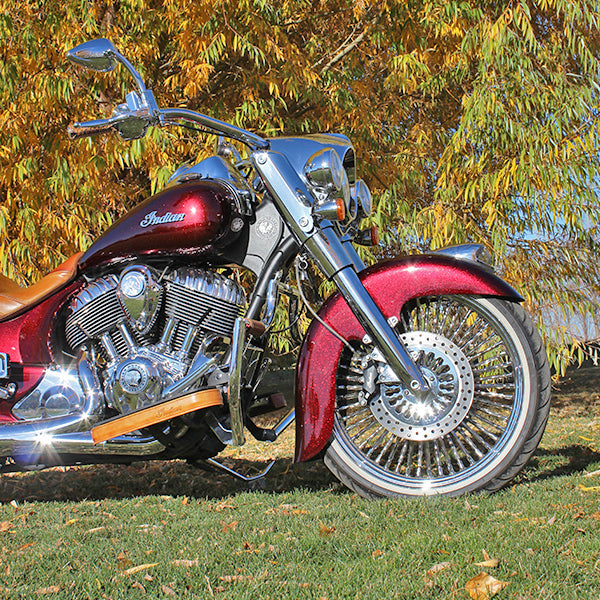 21" Wheel on a custom Indian Vintage Klassic Front Fender Fit Kit for Indian® Motorcycles(21" Wheel on a custom Indian Vintage)