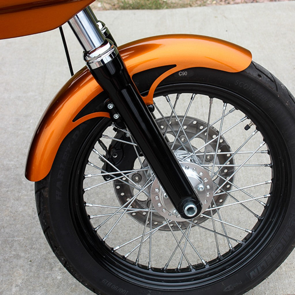 P-Tom Stamped Steel 19" Front Fender Fit Kits for Harley-Davidson 2006-2017 Dyna and 2018 Softail Street Bob Motorcycles(P-Tom)