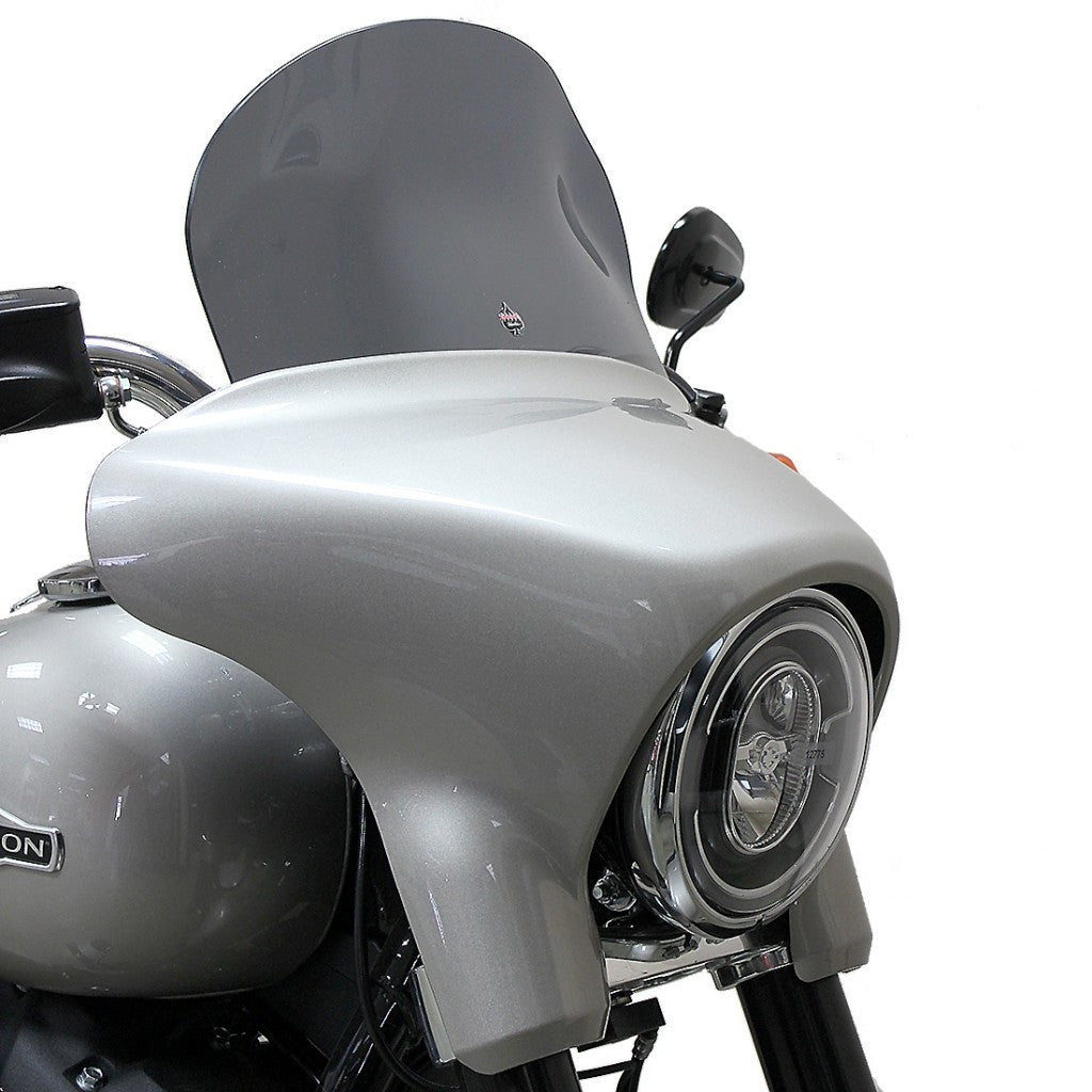 Motorcycle Windshield for Harley-Davidson 2018-2023 Sport Glide on bike(Dark Smoke Motorcycle Windshield for H-D 2018-2024 Sport Glide)