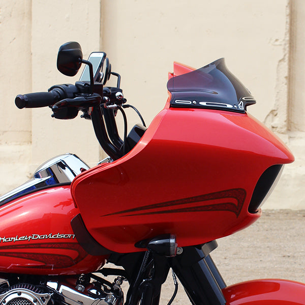 10" Black bar and black knuckles on KlipHanger Bars for Harley-Davidson 2015-2024 Road Glide Motorcycles(10" Black / Black)