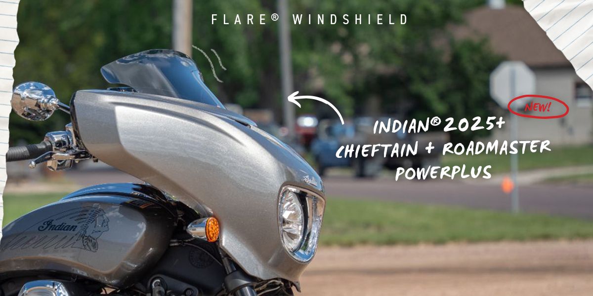 Klock Werks Expands Flare® Windshield to Fit 2025+ Indian® Chieftain & Roadmaster PowerPlus