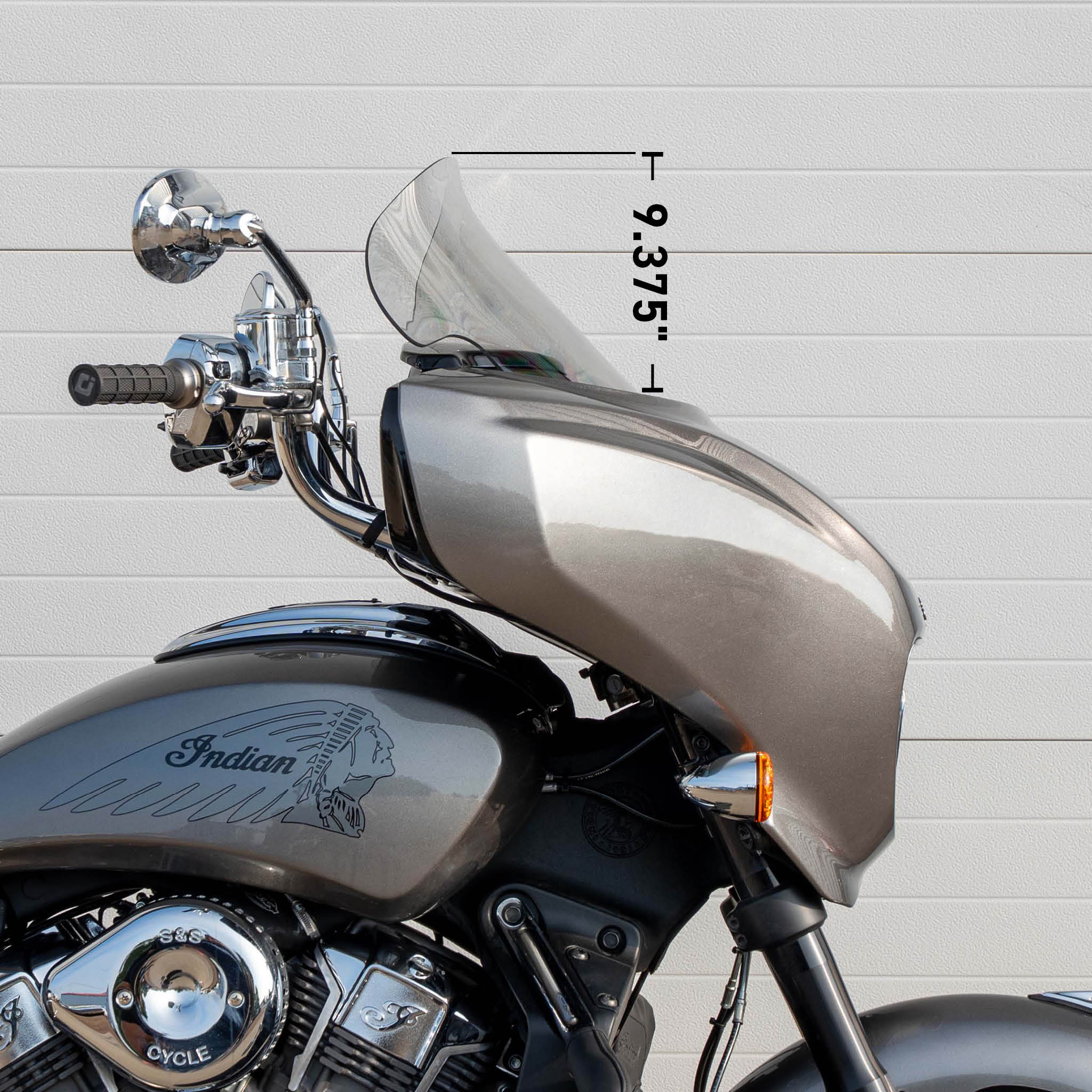 Windshield for Indian 2025+ Chieftain and Roadmaster PowerPlus (12" Tint with vertical height measurement)