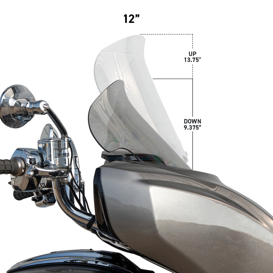 Windshield for Indian 2025+ Chieftain and Roadmaster PowerPlus (12" Tint with vertical height measurement)