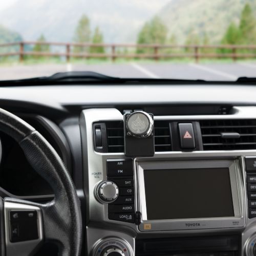 iOauto Mount on a ProClip car dashboard mount with an iOmount iOauto (Installed iOauto Universal Magnetic Mount for ProClip Vehicle Mounts)