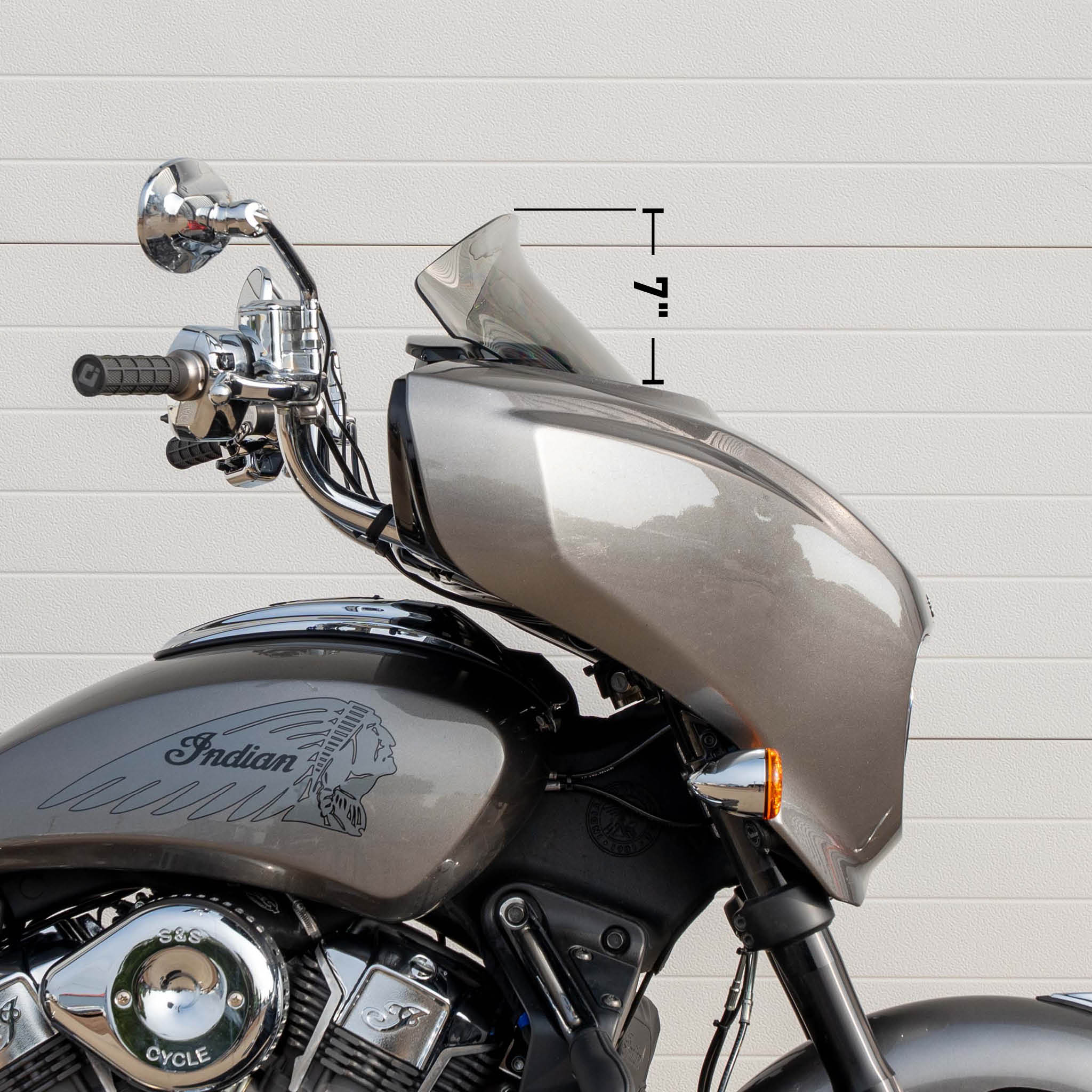 Windshield for Indian 2025+ Chieftain and Roadmaster PowerPlus (9" Tint with vertical height measurement)