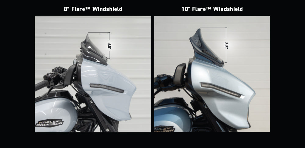 Flare Motorcycle Windshield for H-D® 2023.5+ Street Glide (FLH)