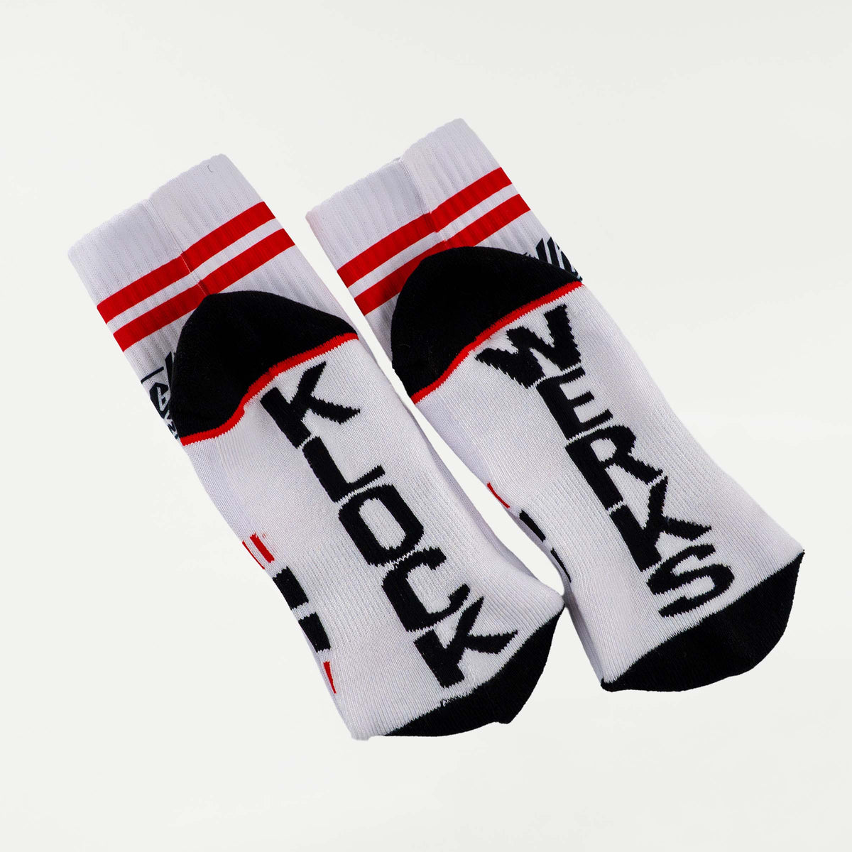 Klock Werks Socks White with Red Band (White with Red Band - Sole)