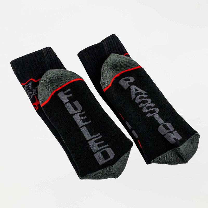 Klock Werks Socks Black with Red Fist Bump (Black with Red Fist Bump - Sole)