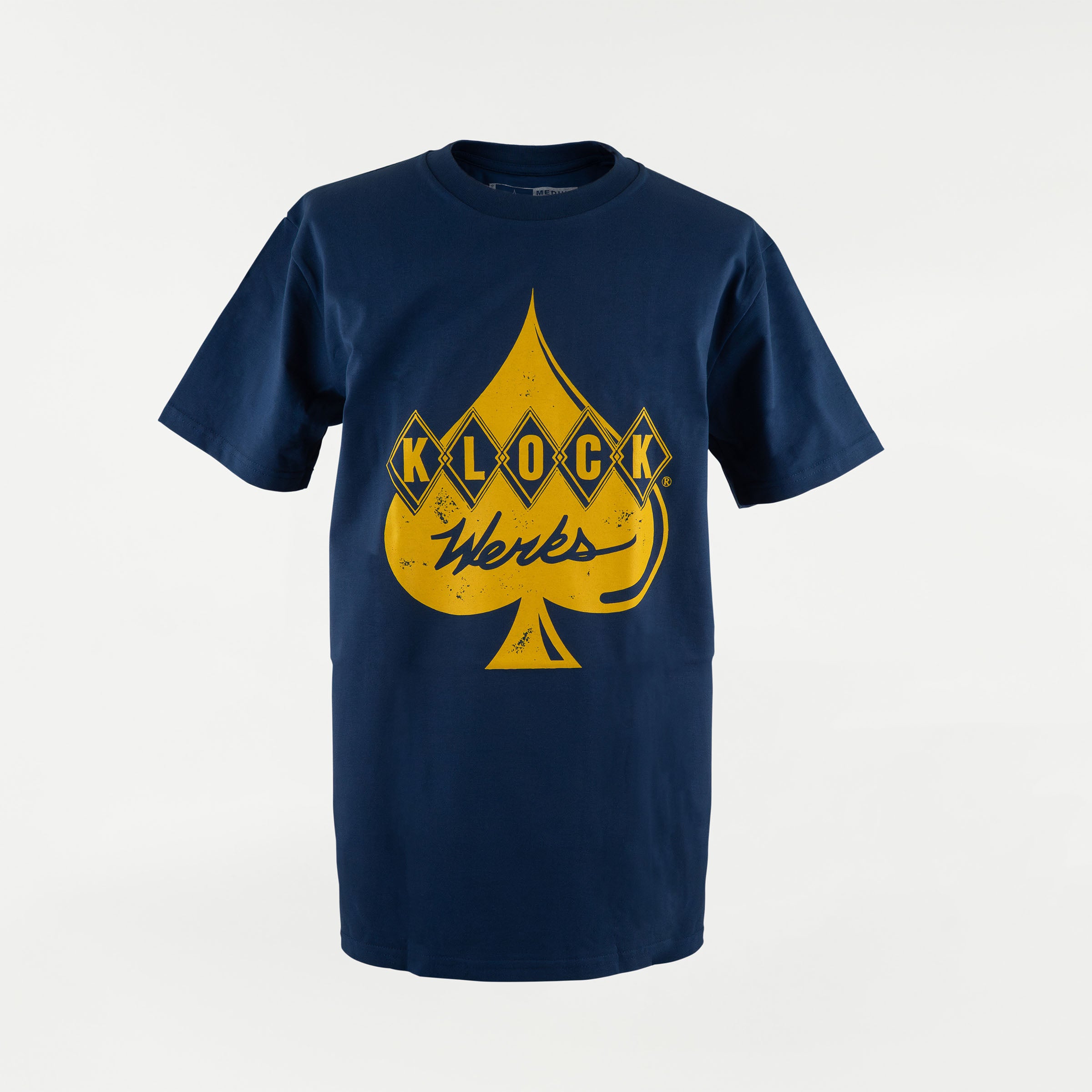 Yellow Spade Legacy Logo on Royal Blue T-Shirt (Yellow Logo / Royal Blue Shirt)