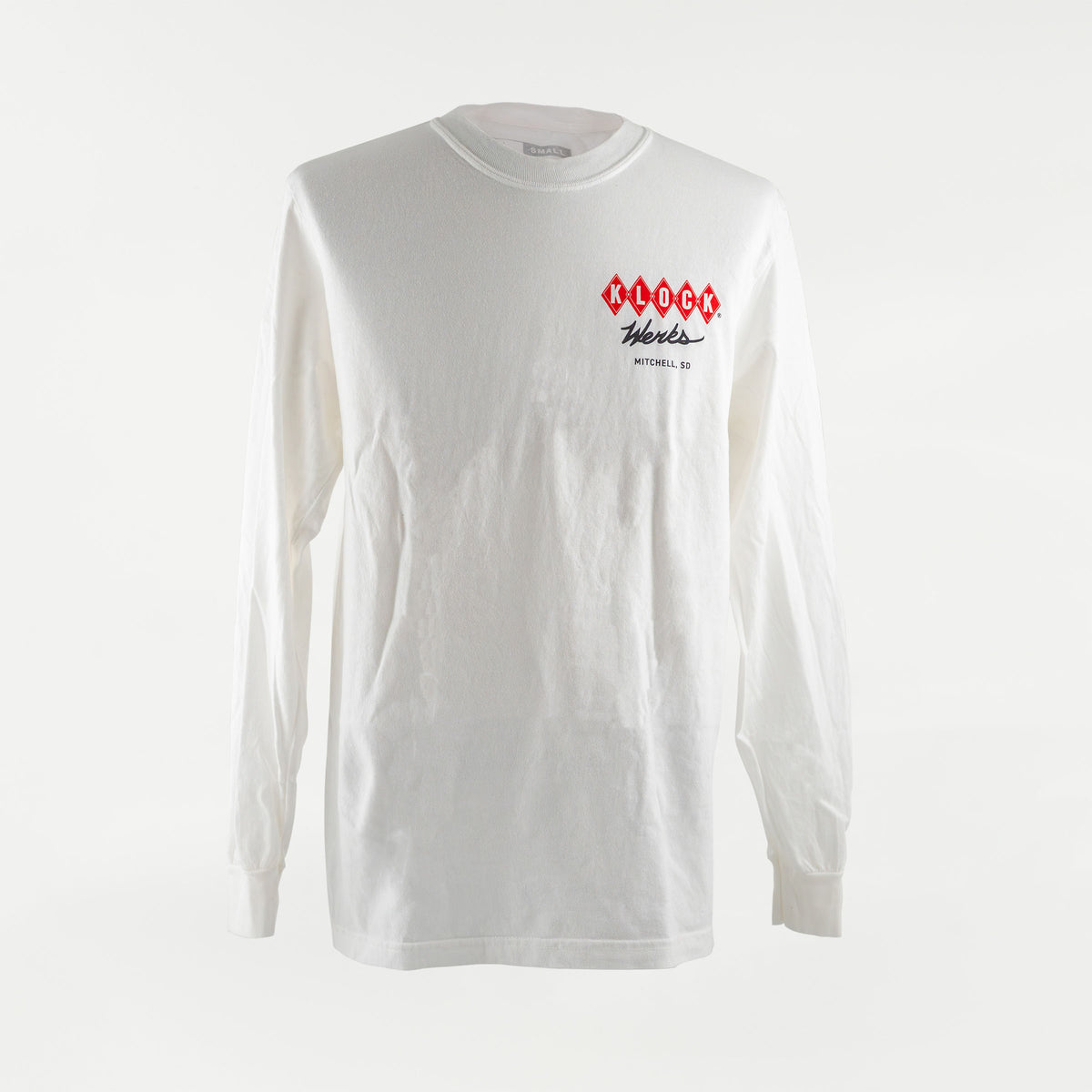 Diamond Werks White Long Sleeve T-Shirt (Front - Diamond Werks Logo Long Sleeve)