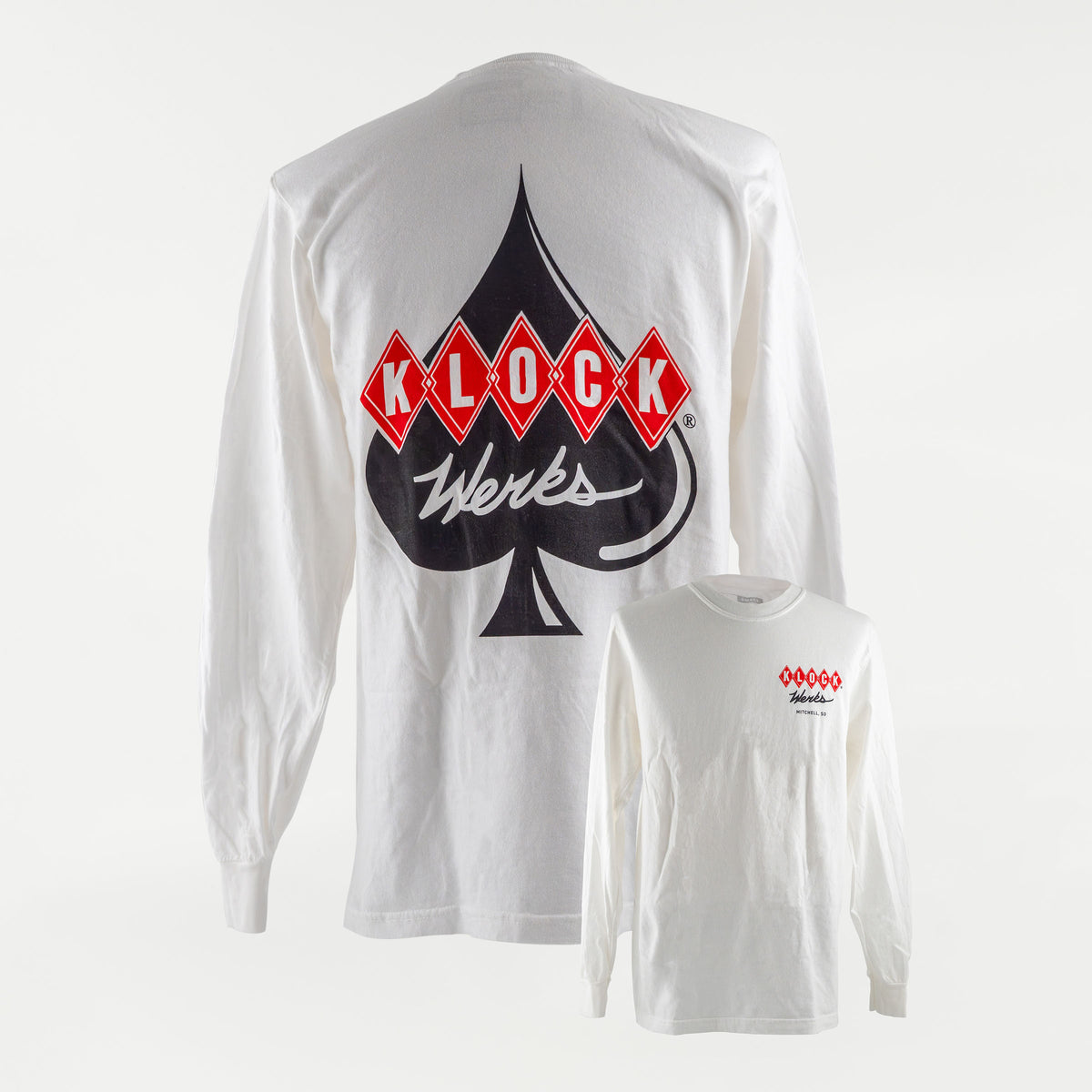 Diamond Werks White Long Sleeve T-Shirt (Diamond Werks Logo Long Sleeve)