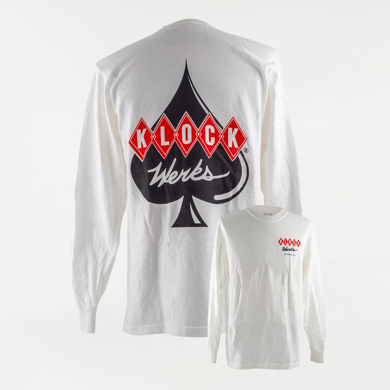 Diamond Werks White Long Sleeve T-Shirt (Diamond Werks Logo Long Sleeve)