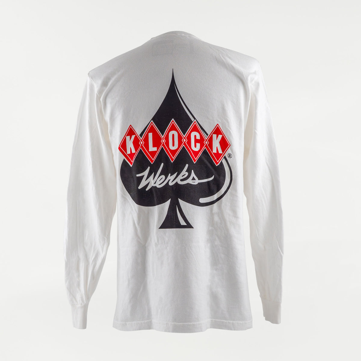 Diamond Werks White Long Sleeve T-Shirt (Back - Diamond Werks Logo Long Sleeve)