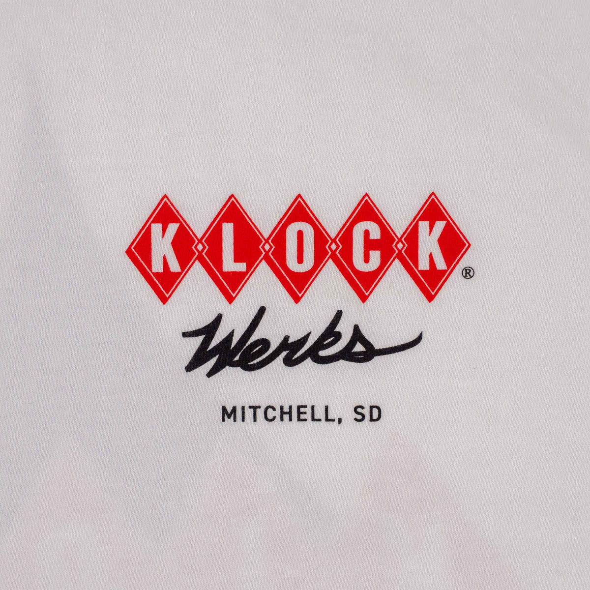 Diamond Werks White Long Sleeve T-Shirt (Front Design - Diamond Werks Logo Long Sleeve)