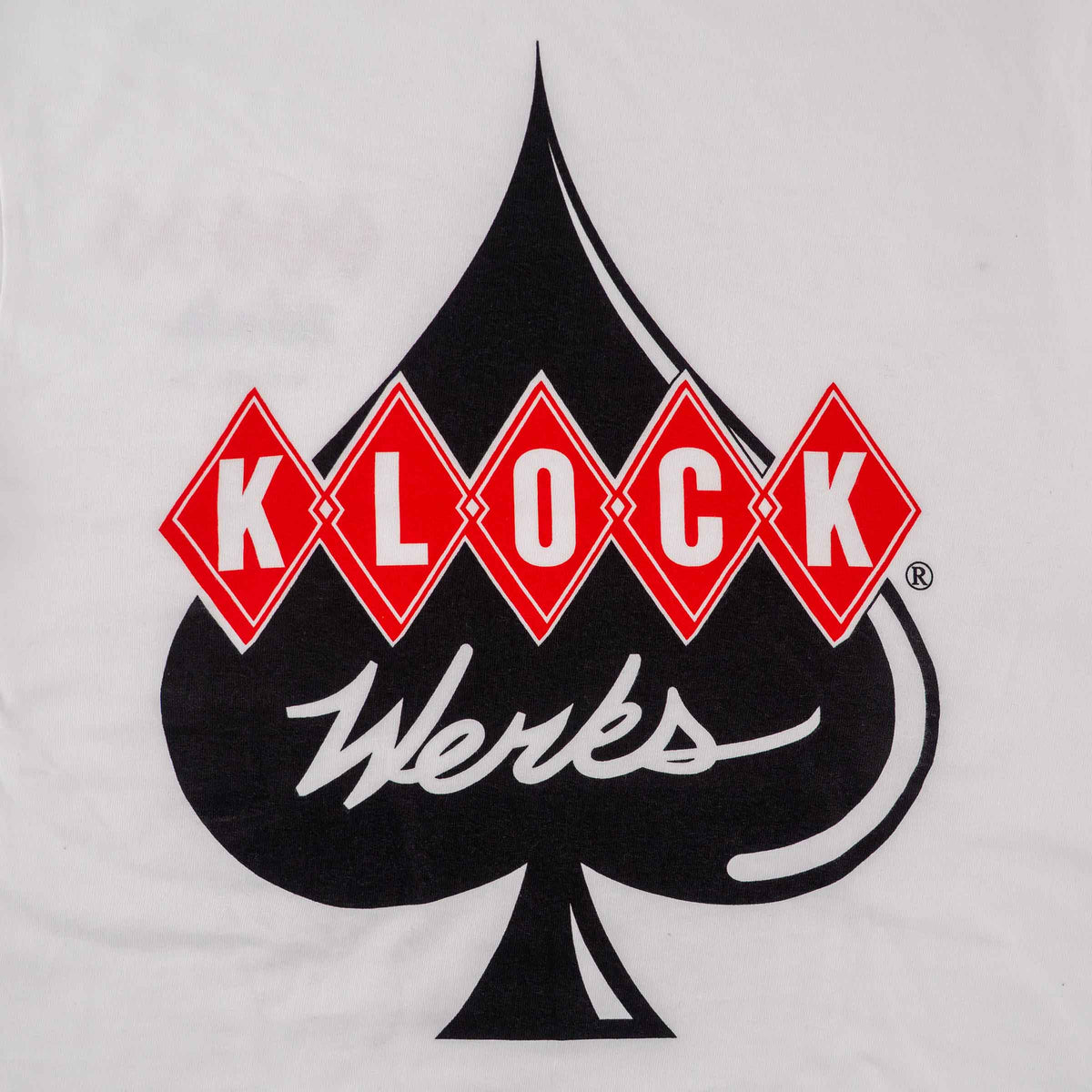 Diamond Werks White Long Sleeve T-Shirt (Back Design - Diamond Werks Logo Long Sleeve)