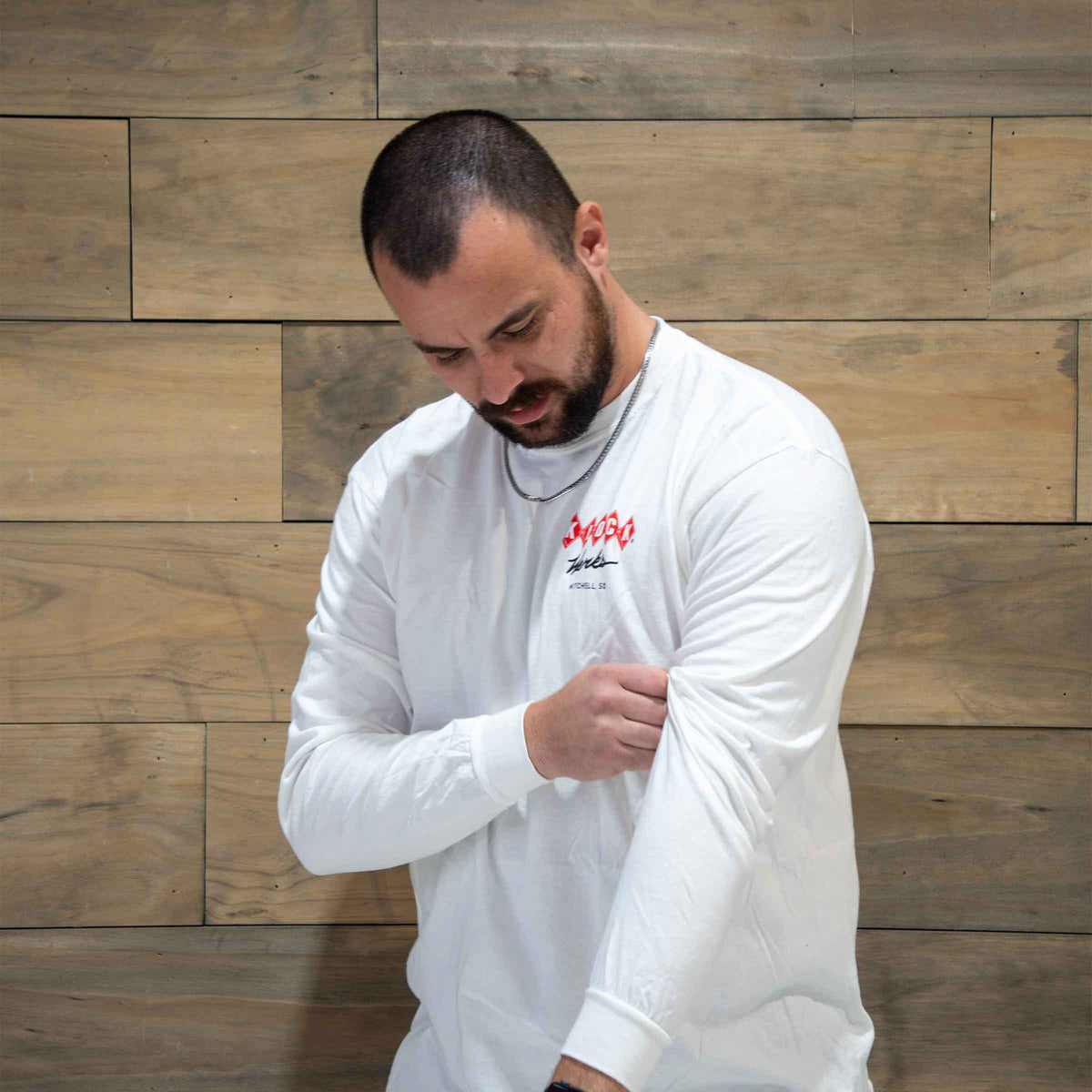 Diamond Werks White Long Sleeve T-Shirt (Diamond Werks Logo Long Sleeve)