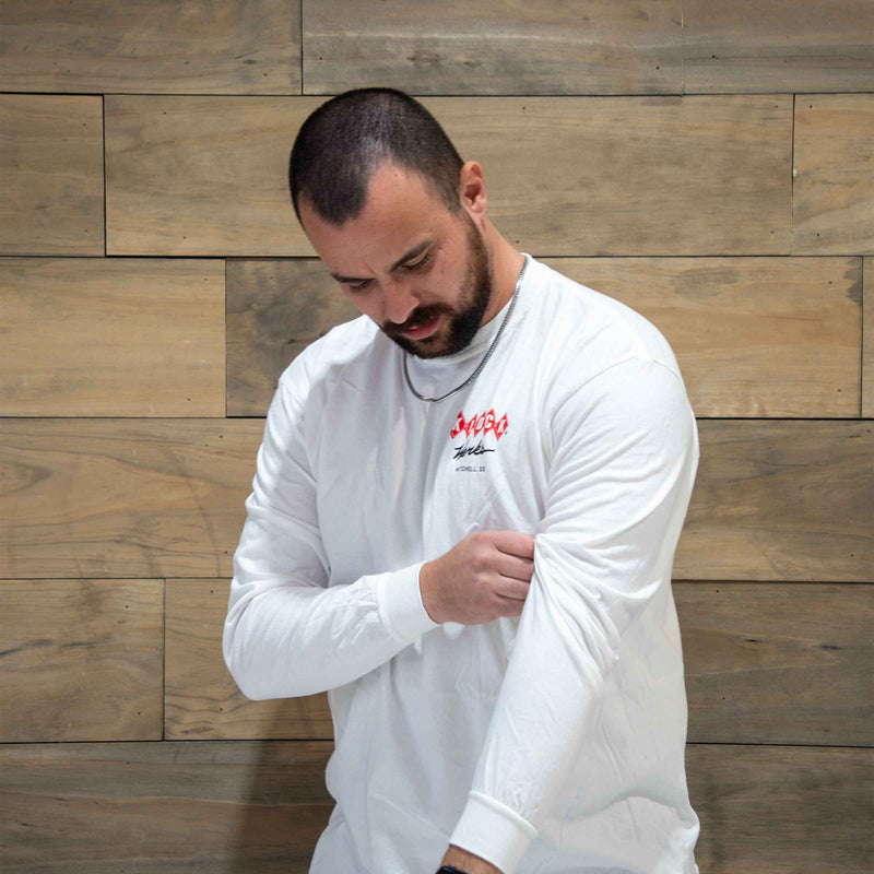 Diamond Werks White Long Sleeve T-Shirt (Diamond Werks Logo Long Sleeve)