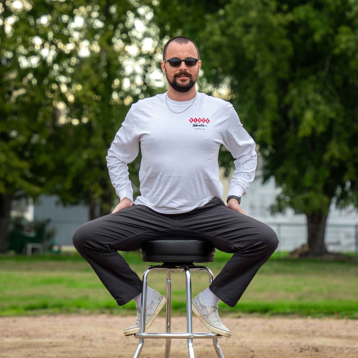 Diamond Werks White Long Sleeve T-Shirt (Diamond Werks Logo Long Sleeve)