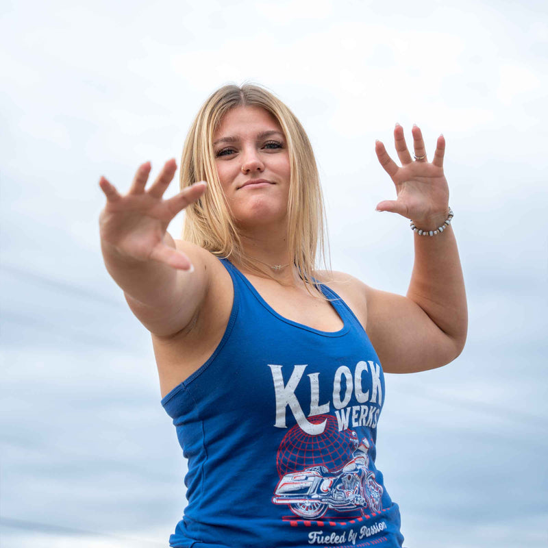 Worldwide Passion Women's Racerback Tank Royal Blue (Red, White, and Blue)