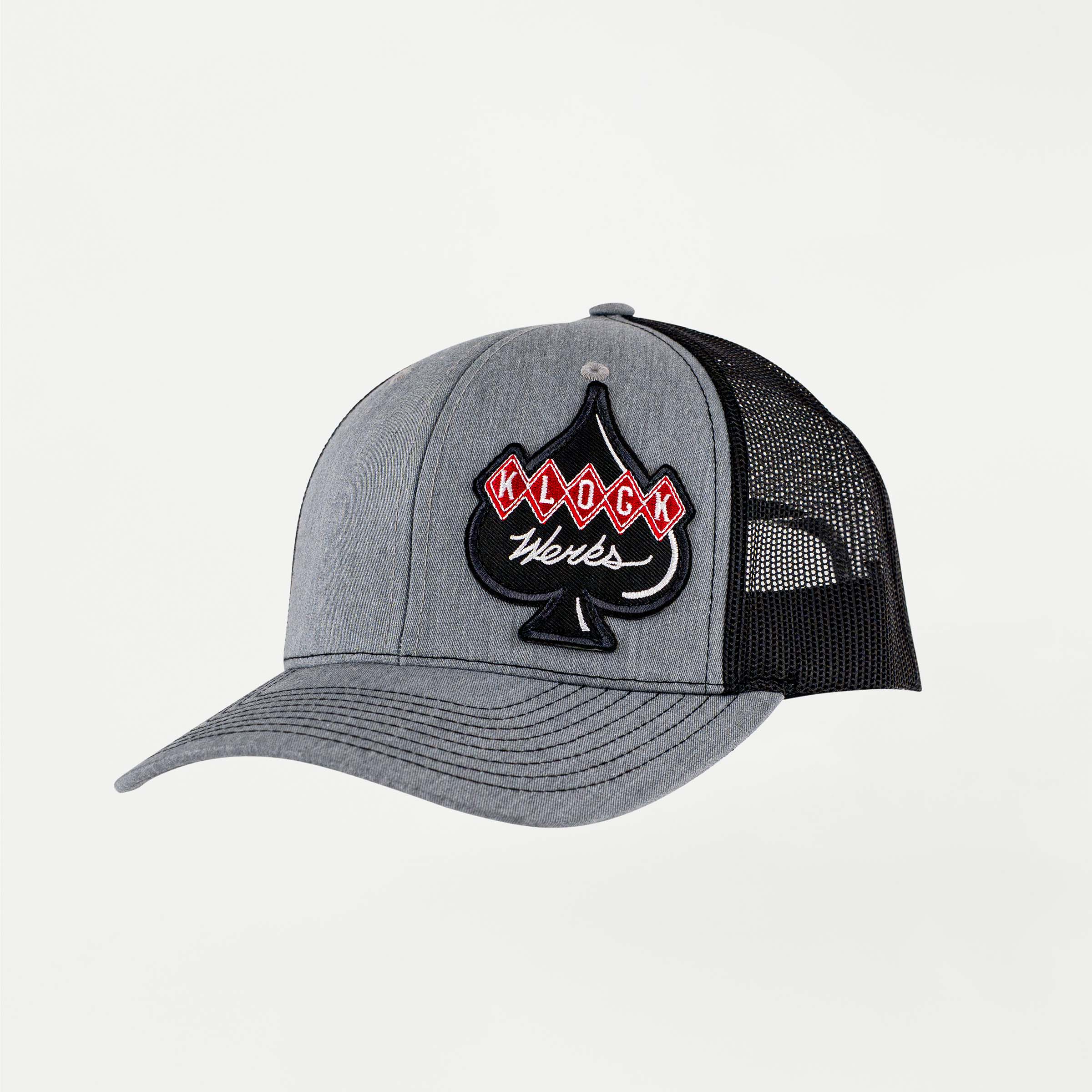 Klock Werks Spade Richardson Hat  with Spade Patch Logo (Klock Werks Spade Patch Richardson Hat - Left)