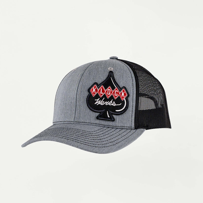 Klock Werks Spade Richardson Hat  with Spade Patch Logo (Klock Werks Spade Patch Richardson Hat - Left)