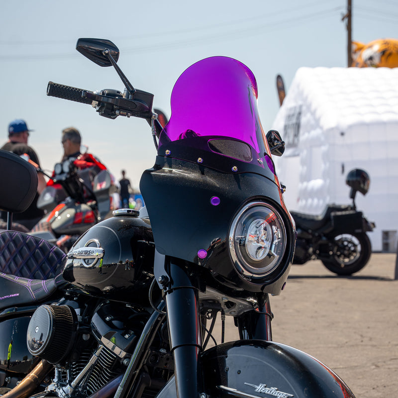 Purple Color Windshield for Memphis Shades Road Warrior Fairings (15" Purple)