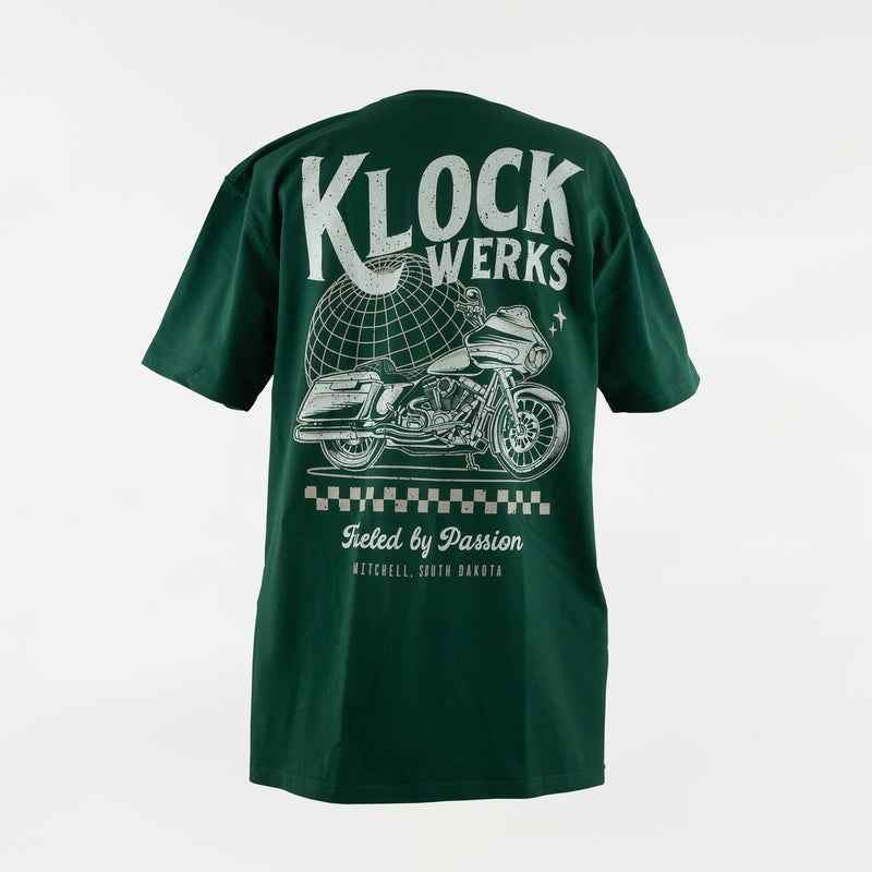 Worldwide Passion T-Shirt Emerald Green (Back - Emerald (Cream and Gold))