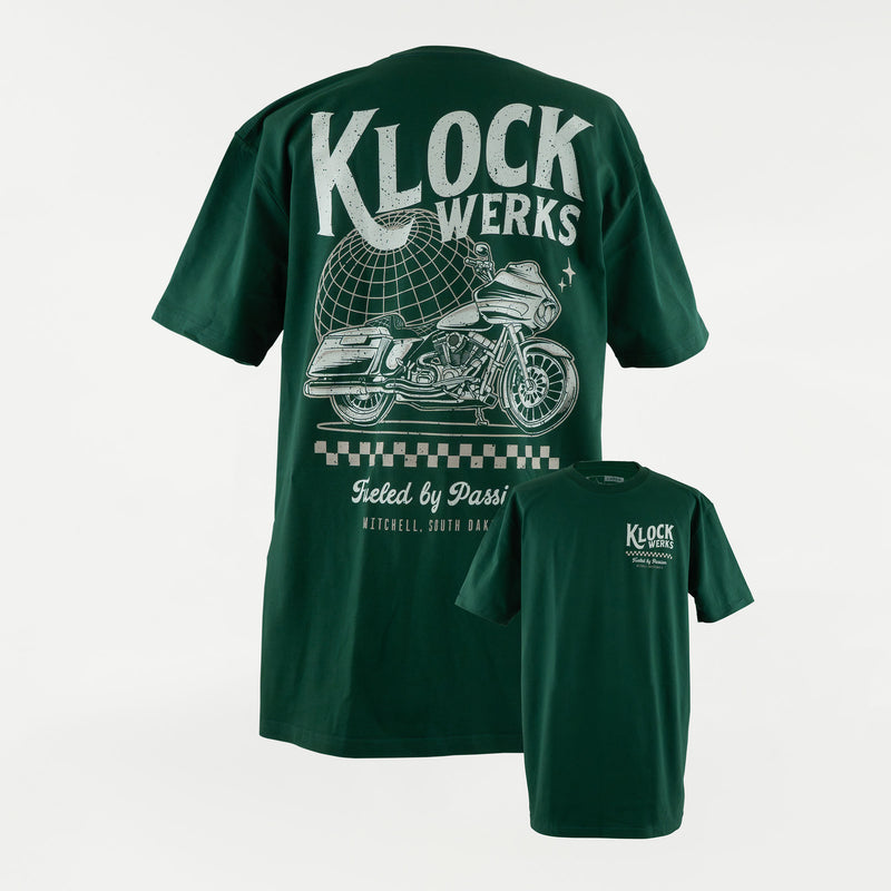 Worldwide Passion T-Shirt Emerald Green (Emerald (Cream and Gold))