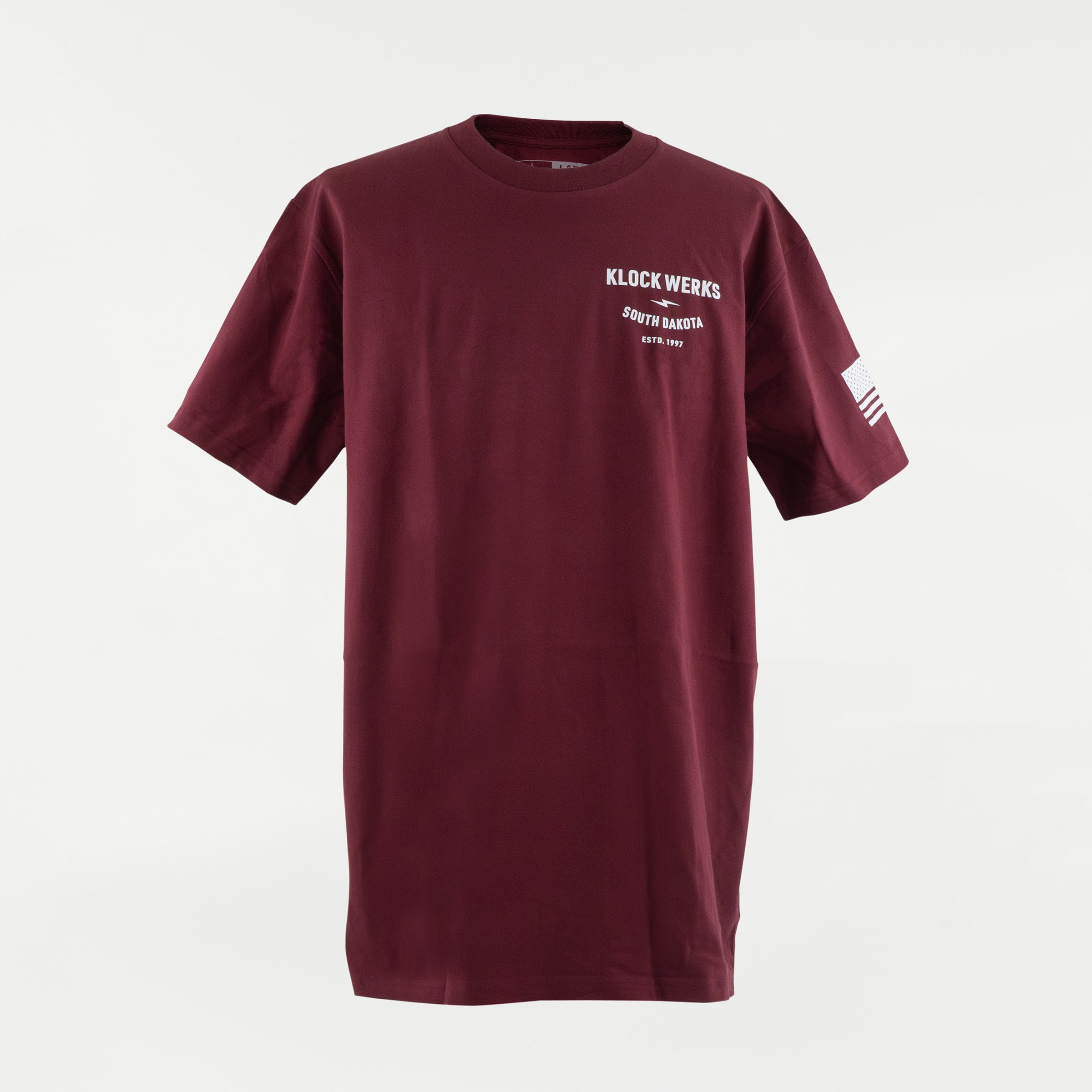 Star Spangled Banner Burgundy T-Shirt (Front - Burgundy)